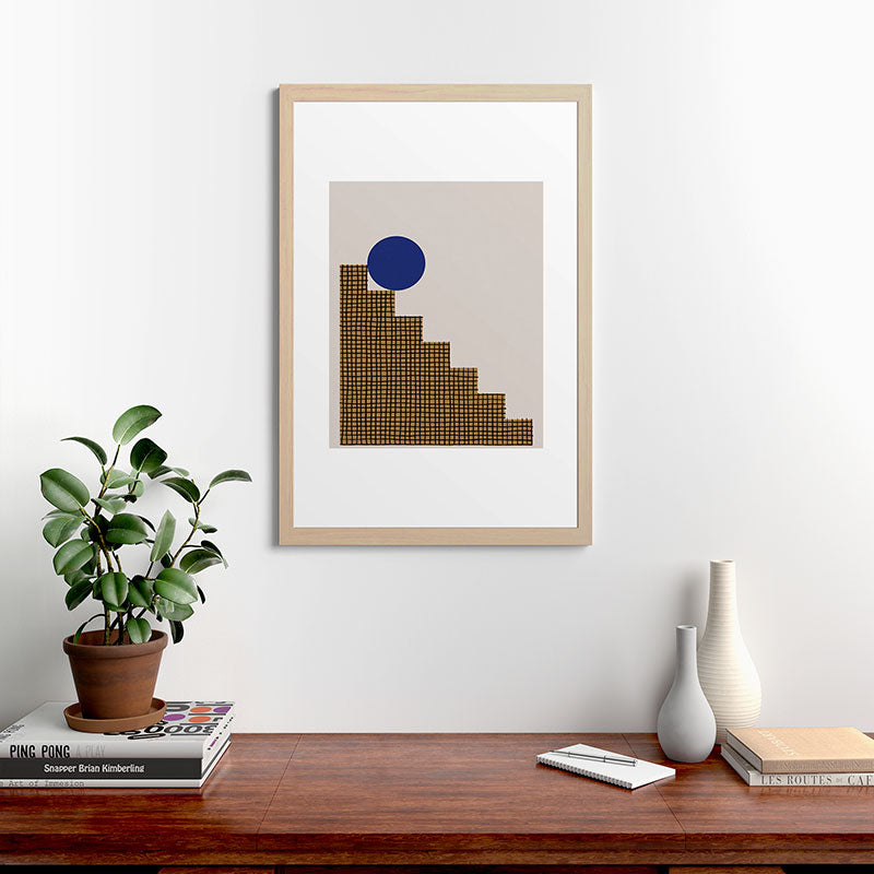 Blue Circle #2 Framed Art Print