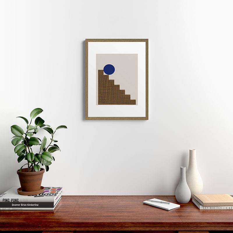 Blue Circle #2 Framed Art Print