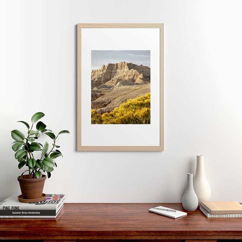 Sunrise over the Badlands x Badlands National Park Photography Framed Art Print