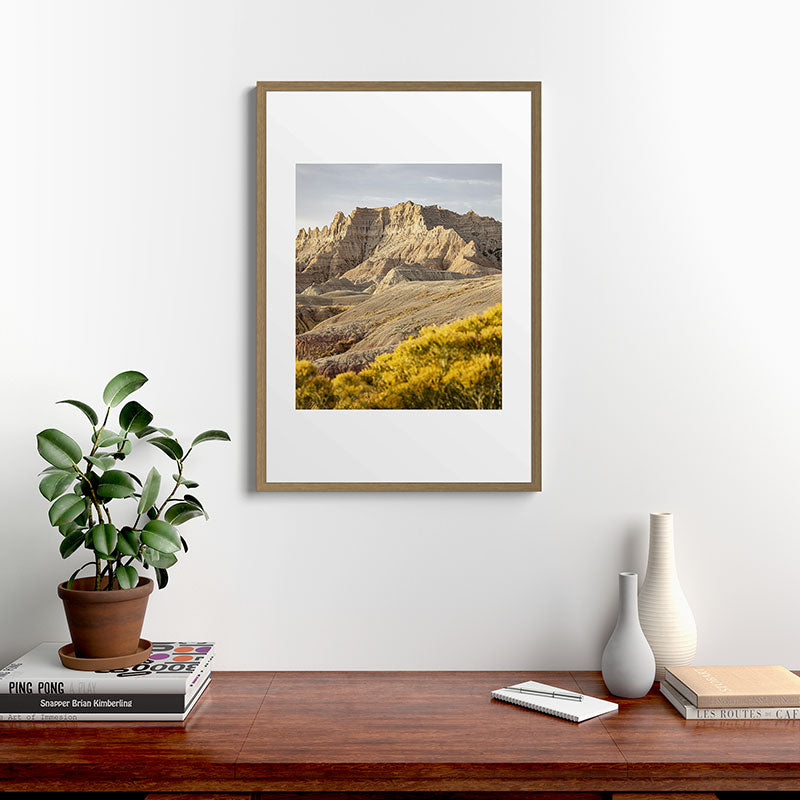 Sunrise over the Badlands x Badlands National Park Photography Framed Art Print