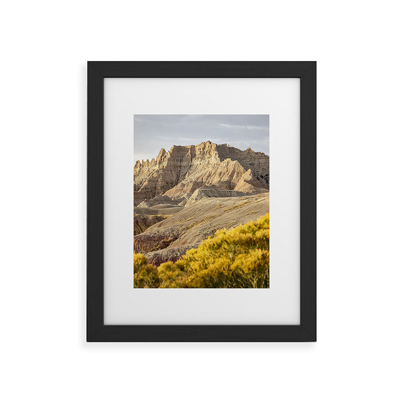 Sunrise over the Badlands x Badlands National Park Photography Framed Art Print