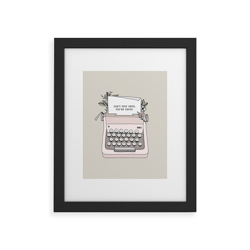 Don't Stop Framed Art Print