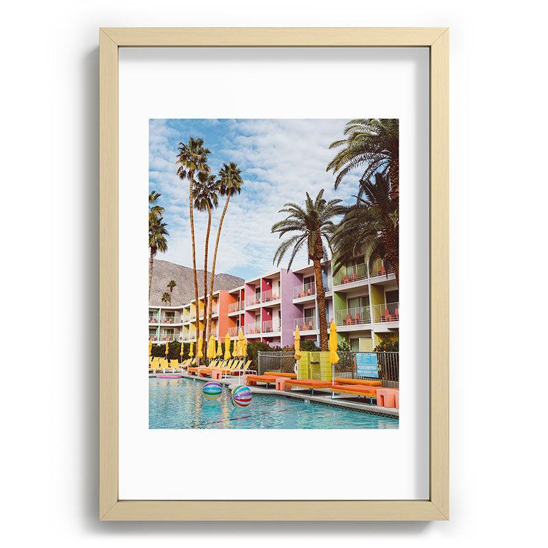 Palm Springs Pool Day VII Framed Art Print