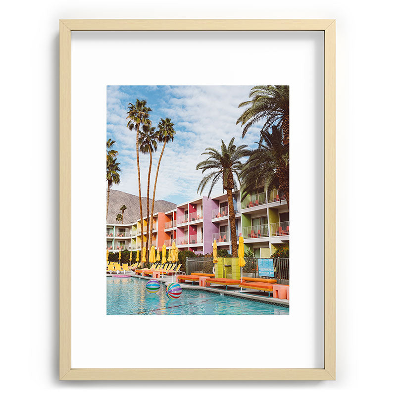 Palm Springs Pool Day VII Framed Art Print