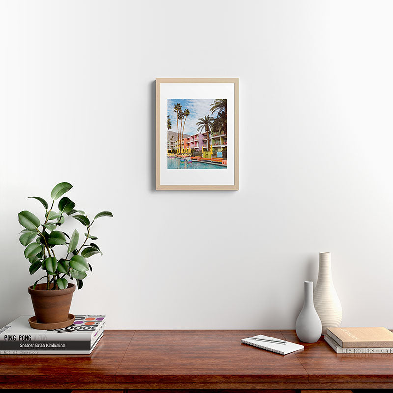 Palm Springs Pool Day VII Framed Art Print