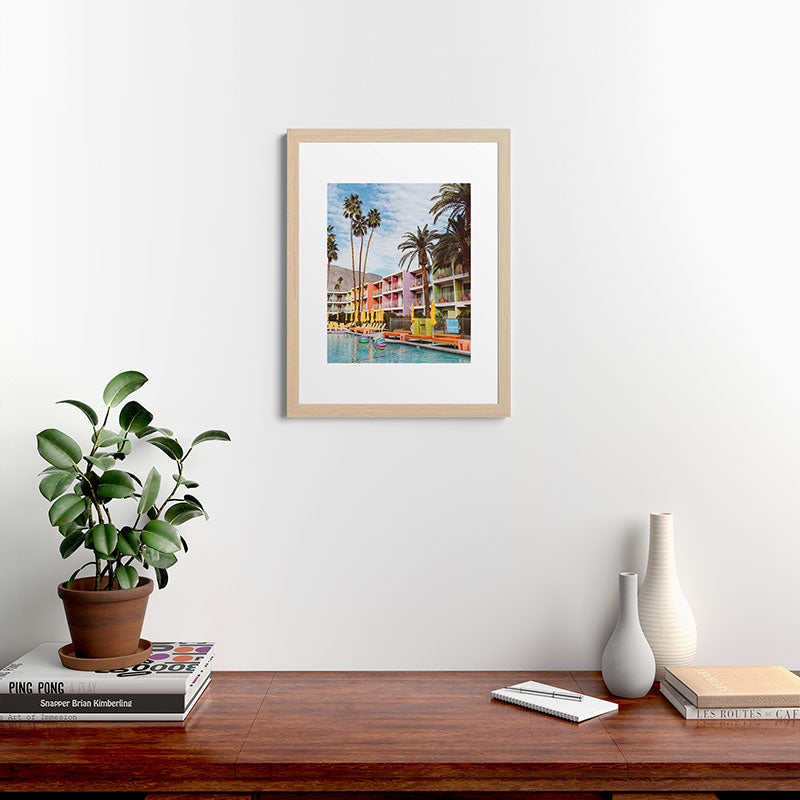 Palm Springs Pool Day VII Framed Art Print