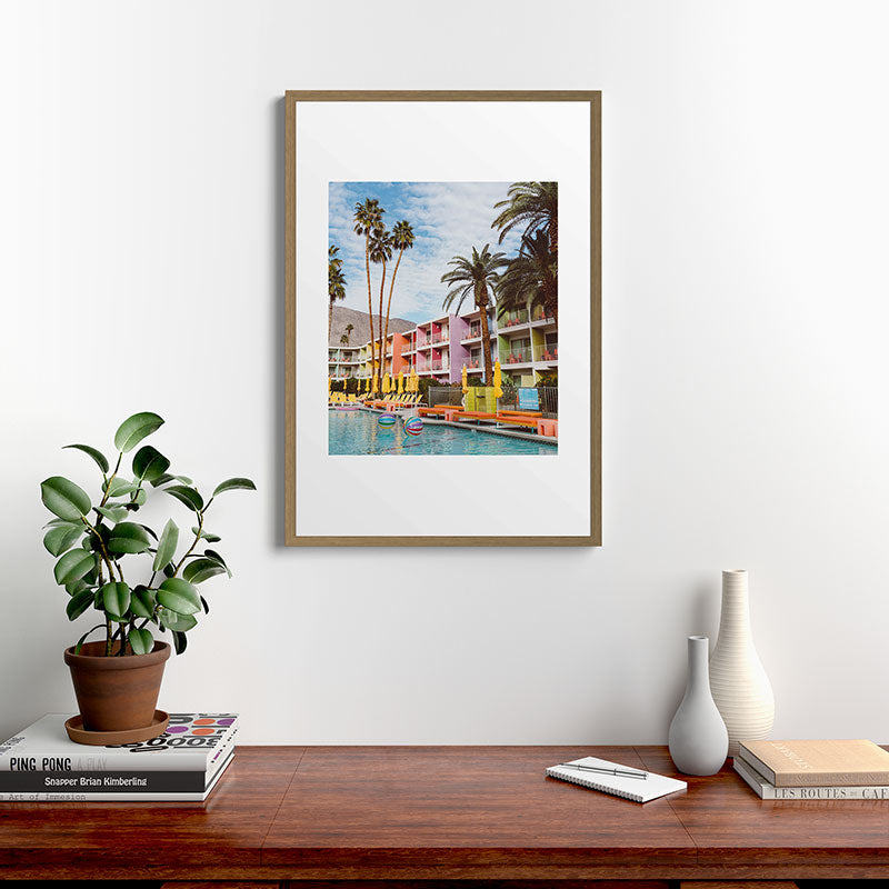 Palm Springs Pool Day VII Framed Art Print