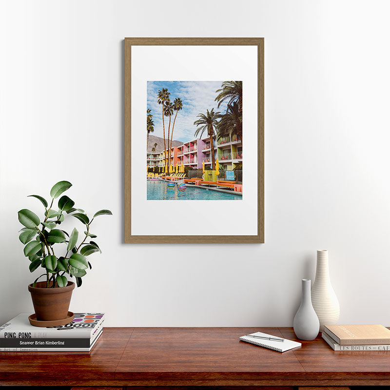 Palm Springs Pool Day VII Framed Art Print