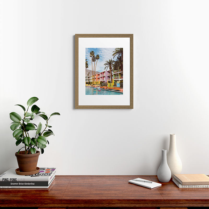 Palm Springs Pool Day VII Framed Art Print