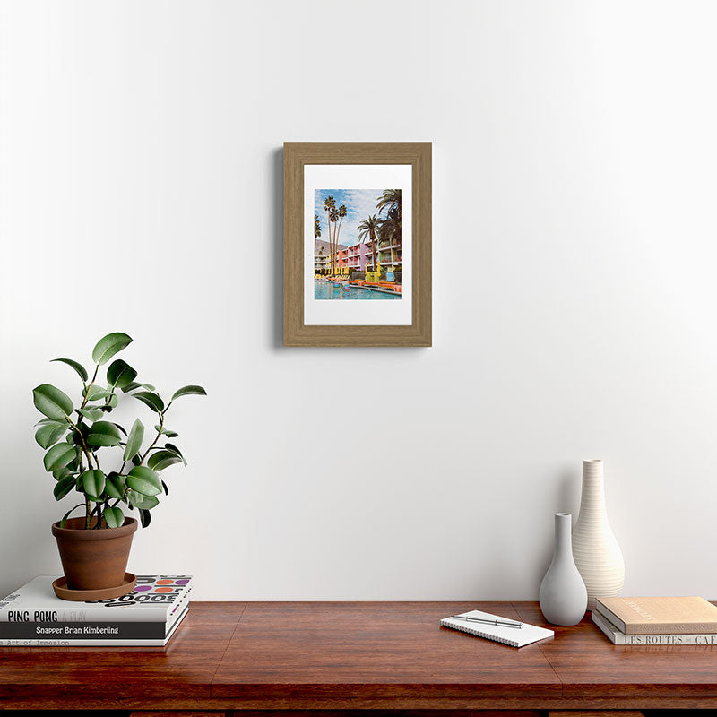 Palm Springs Pool Day VII Framed Art Print