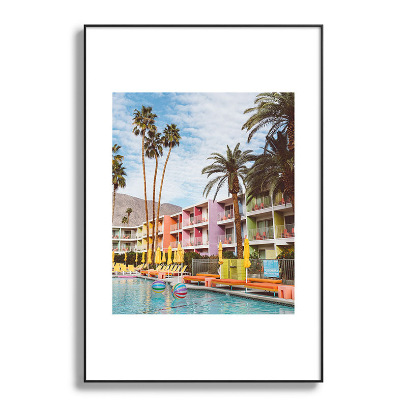 Palm Springs Pool Day VII Framed Art Print