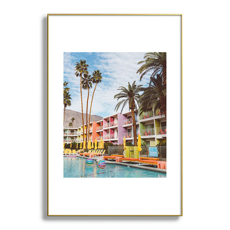 Palm Springs Pool Day VII Framed Art Print