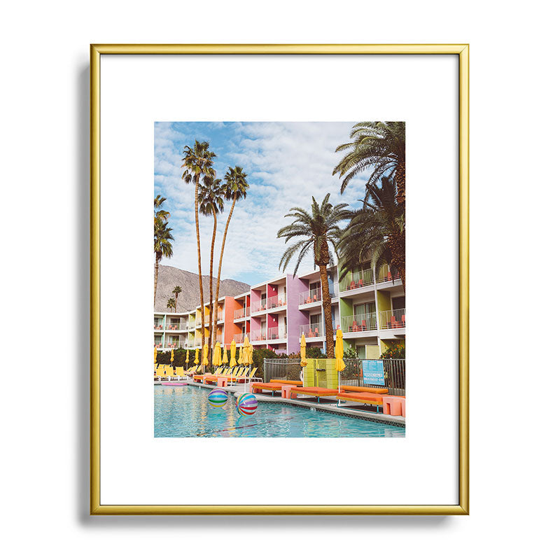 Palm Springs Pool Day VII Framed Art Print
