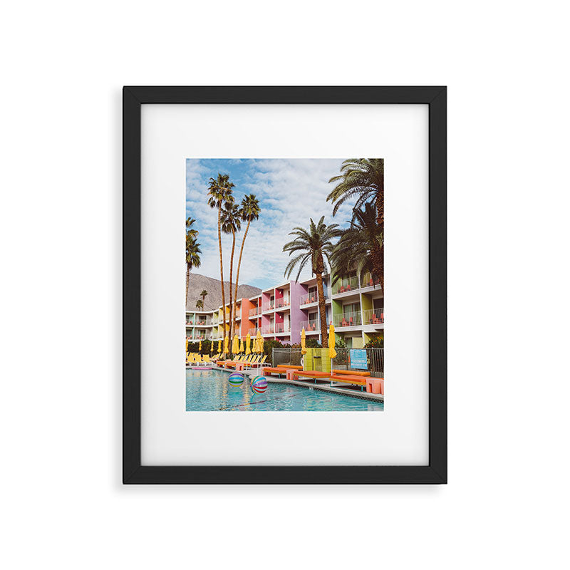 Palm Springs Pool Day VII Framed Art Print