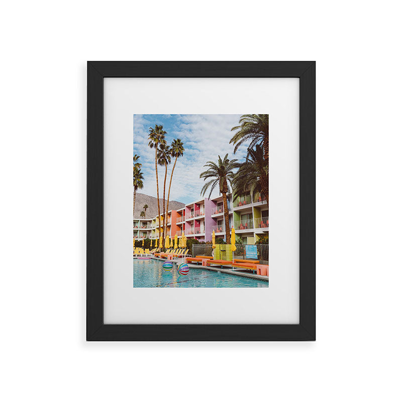 Palm Springs Pool Day VII Framed Art Print