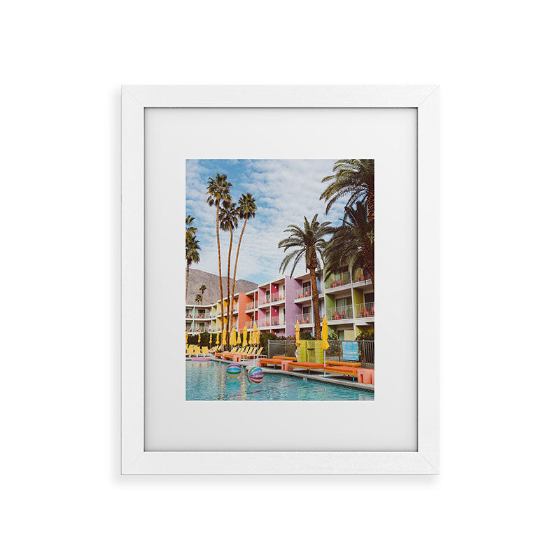 Palm Springs Pool Day VII Framed Art Print