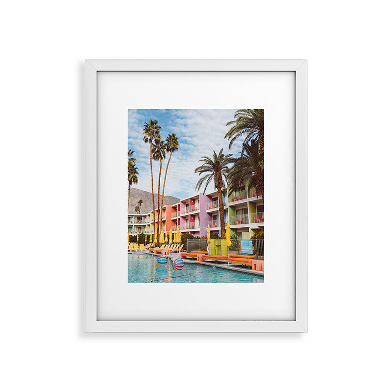 Palm Springs Pool Day VII Framed Art Print