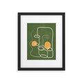 Abstract Face Line Art 06 Framed Art Print