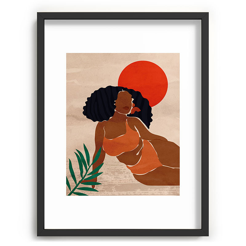 Red Sun Framed Art Print
