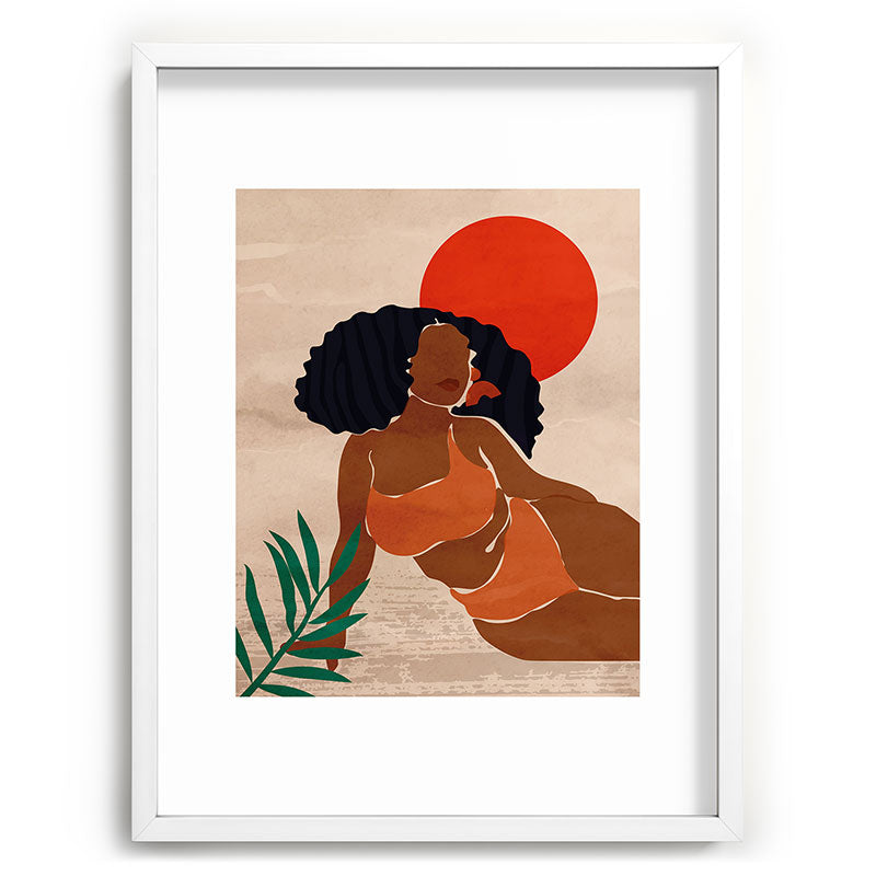 Red Sun Framed Art Print