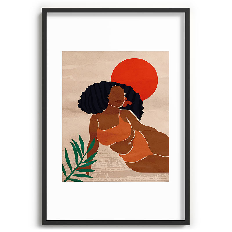 Red Sun Framed Art Print