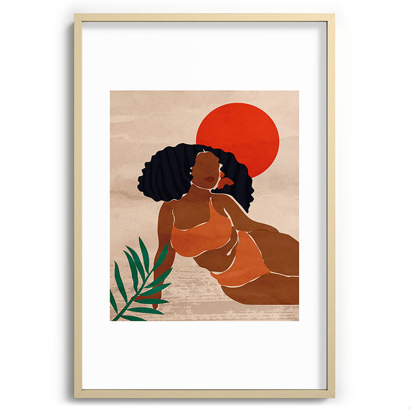 Red Sun Framed Art Print