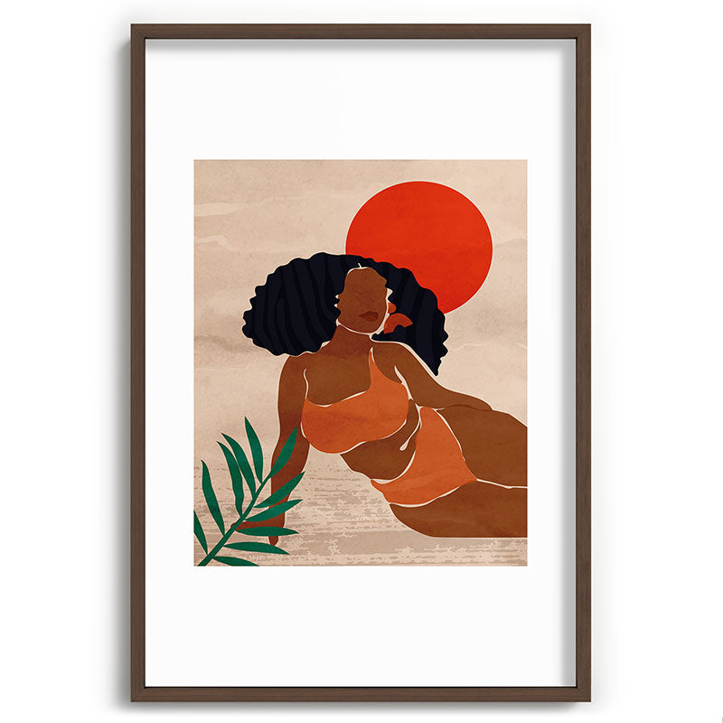 Red Sun Framed Art Print