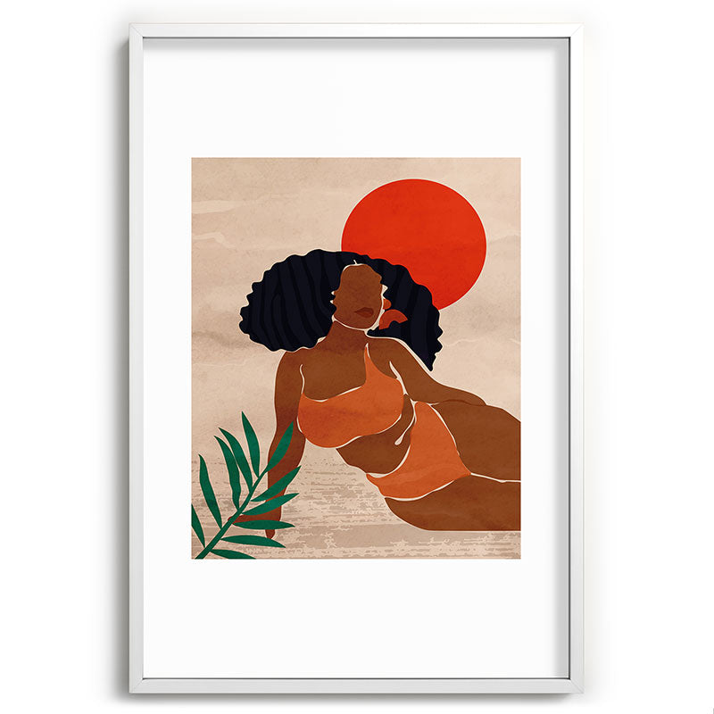 Red Sun Framed Art Print