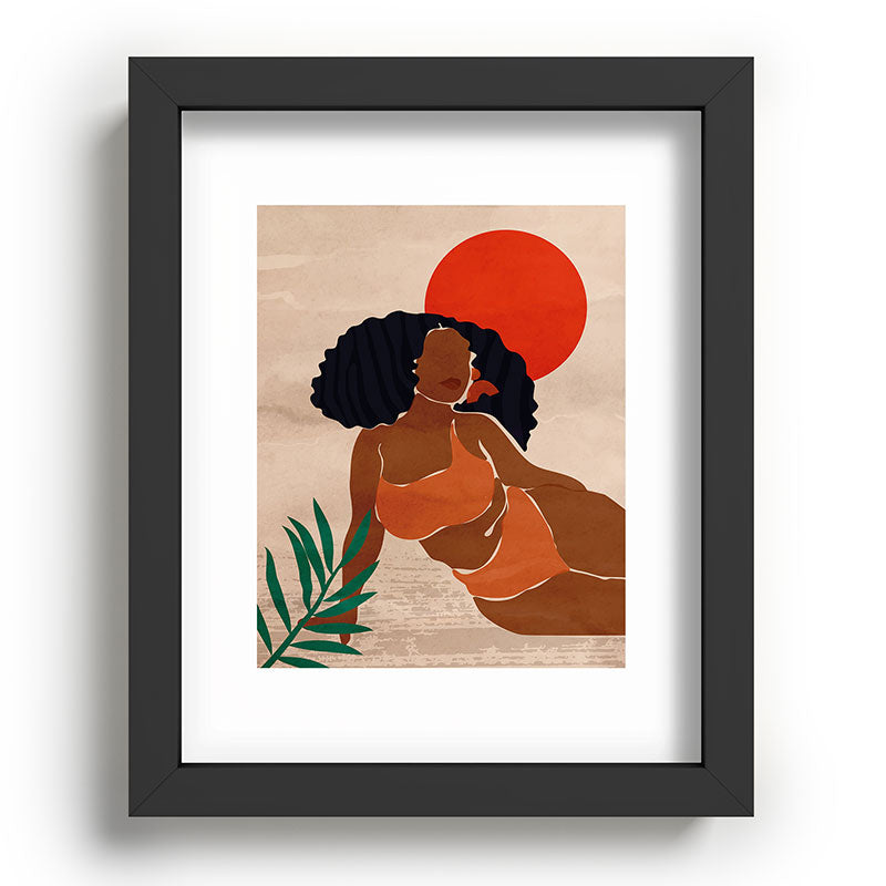 Red Sun Framed Art Print