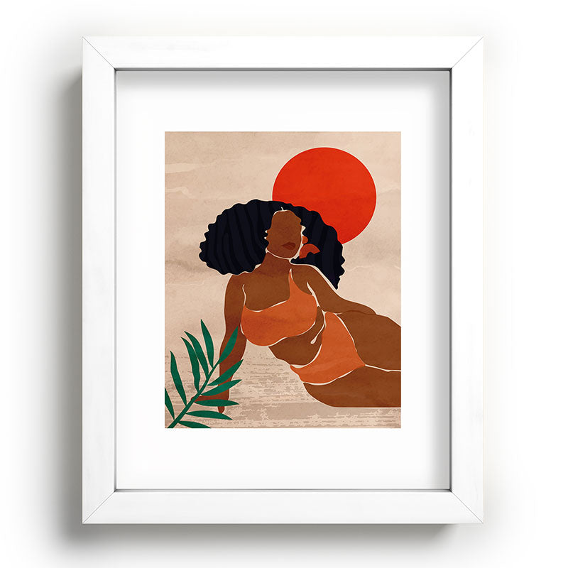 Red Sun Framed Art Print