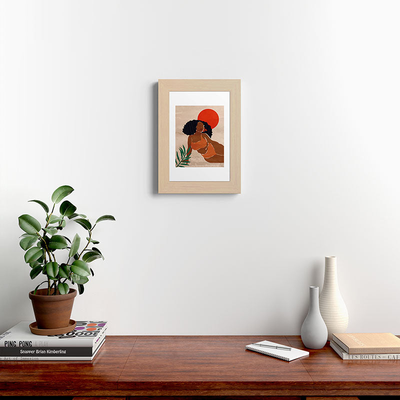 Red Sun Framed Art Print