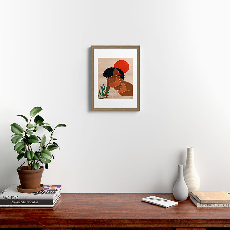 Red Sun Framed Art Print