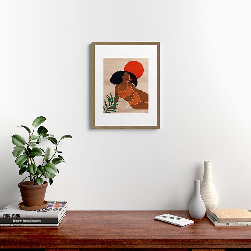 Red Sun Framed Art Print