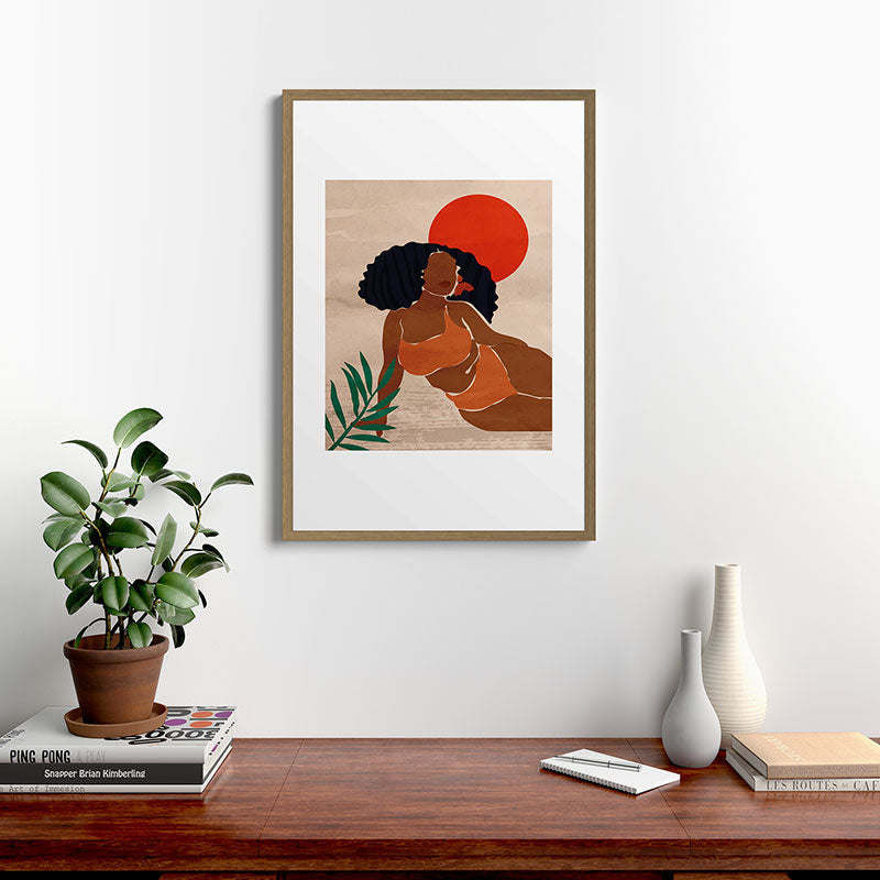 Red Sun Framed Art Print