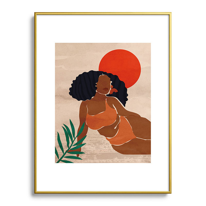 Red Sun Framed Art Print