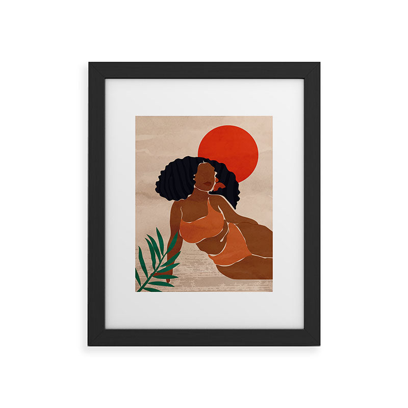 Red Sun Framed Art Print