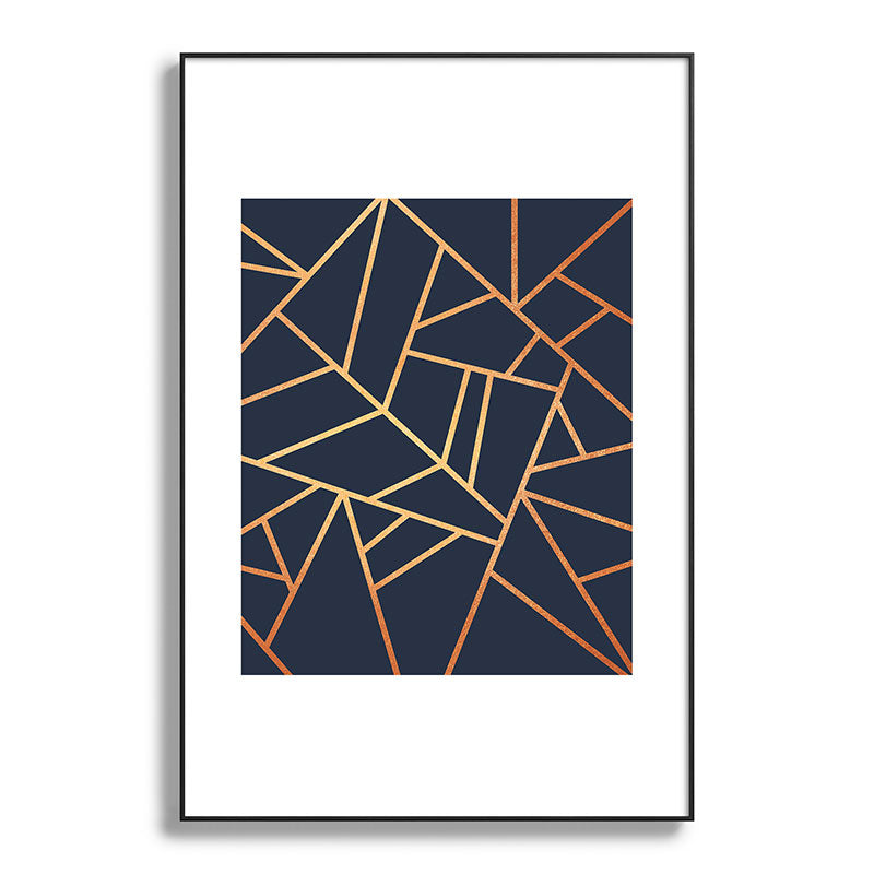 Copper and Midnight Navy Framed Art Print