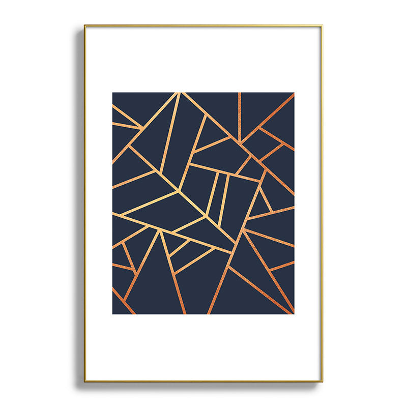Copper and Midnight Navy Framed Art Print