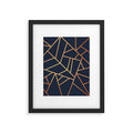Copper and Midnight Navy Framed Art Print