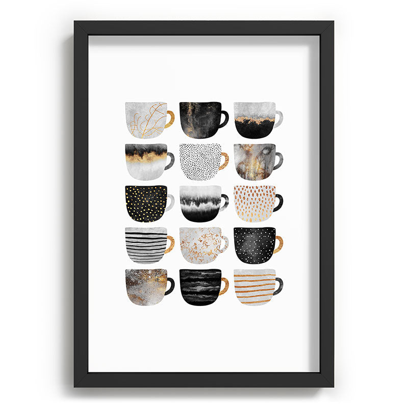 Pretty Coffe Cups 3 - White Framed Art Print