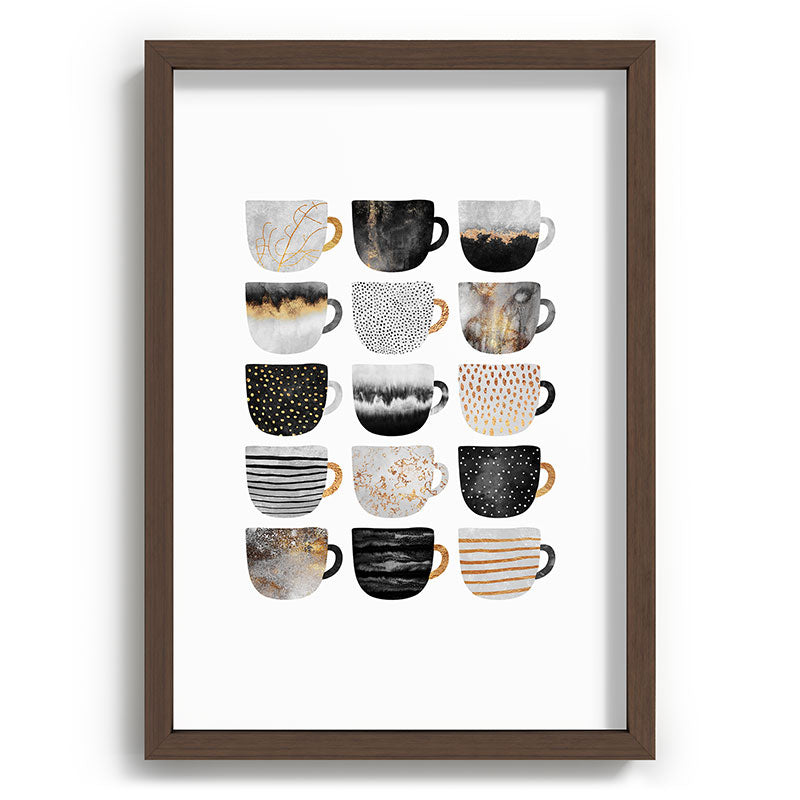 Pretty Coffe Cups 3 - White Framed Art Print