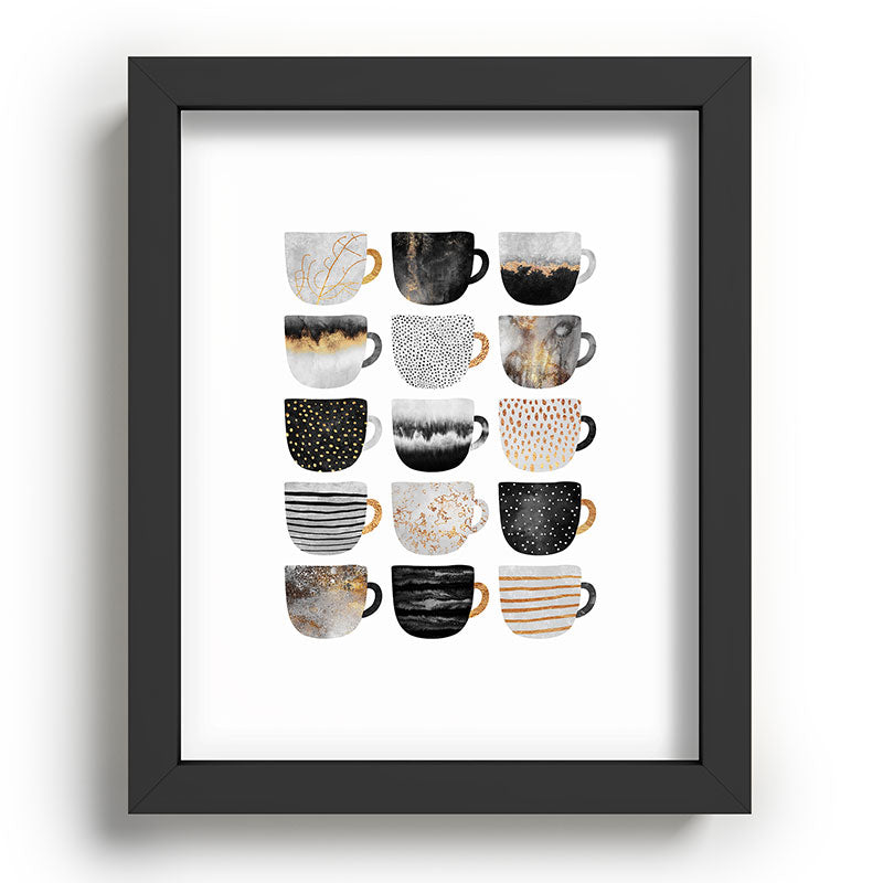 Pretty Coffe Cups 3 - White Framed Art Print