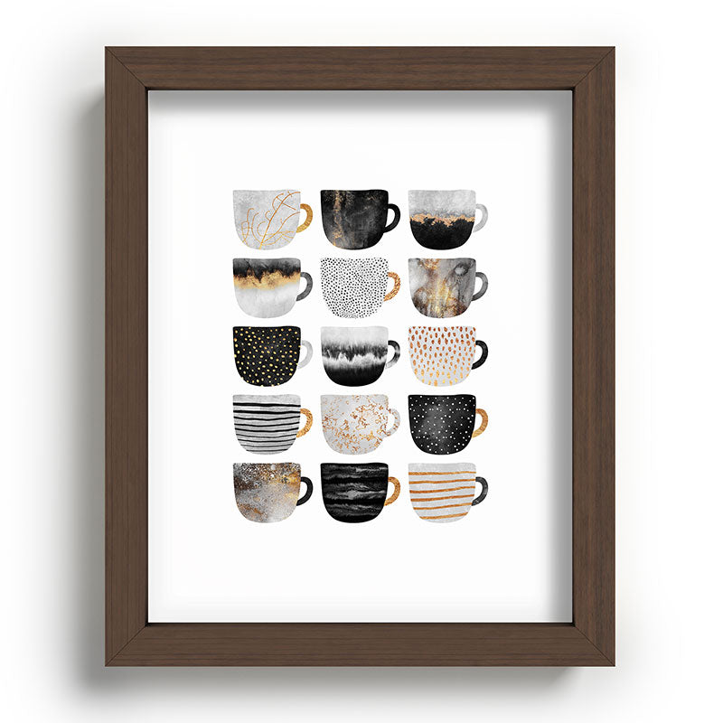 Pretty Coffe Cups 3 - White Framed Art Print