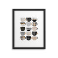 Pretty Coffe Cups 3 - White Framed Art Print