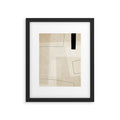 Minimalist Beige Black Japandi Artwork II Framed Art Print