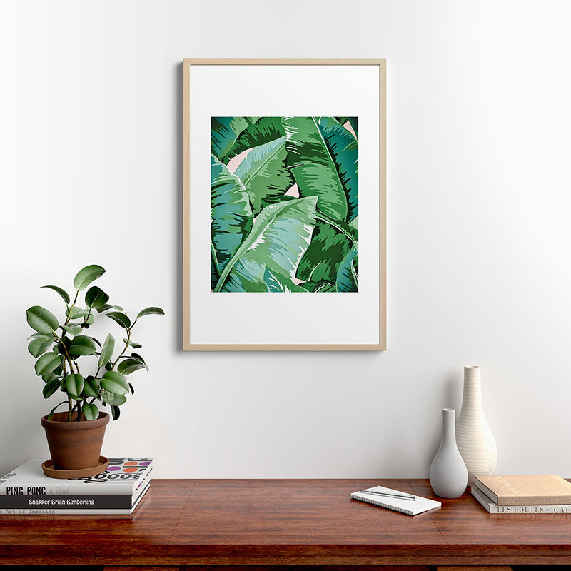 Banana leaf grandeur II Framed Art Print