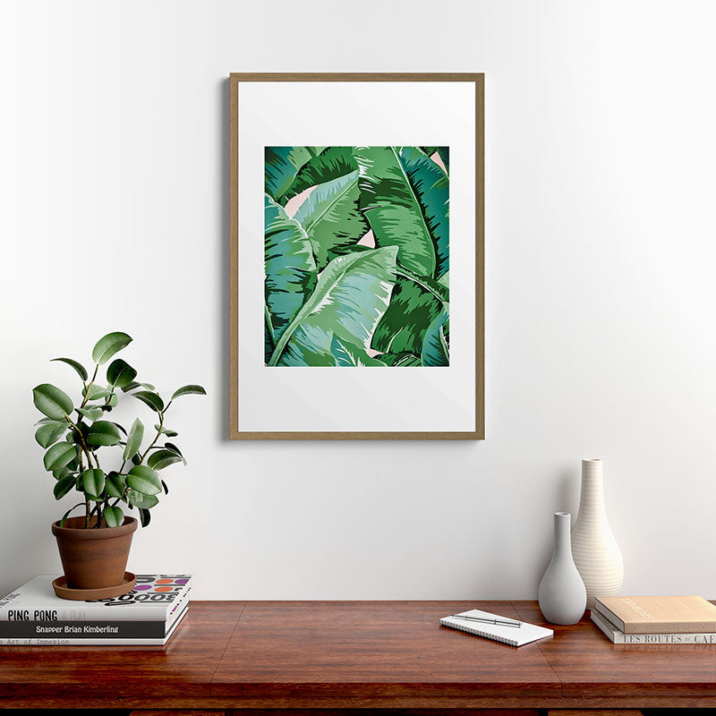Banana leaf grandeur II Framed Art Print