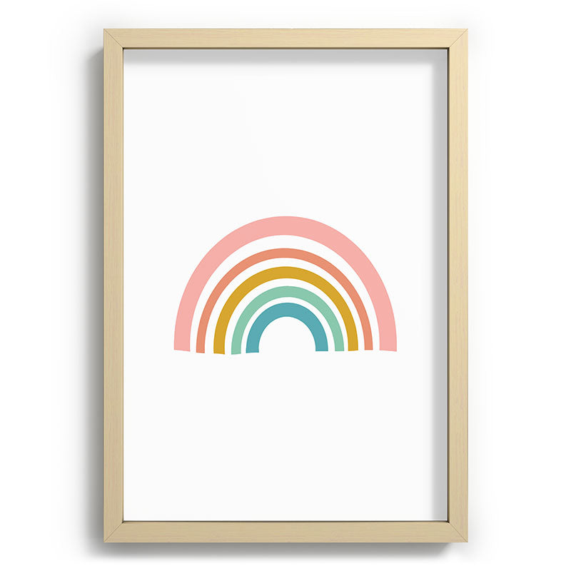 Simple Happy Rainbow Art Framed Art Print