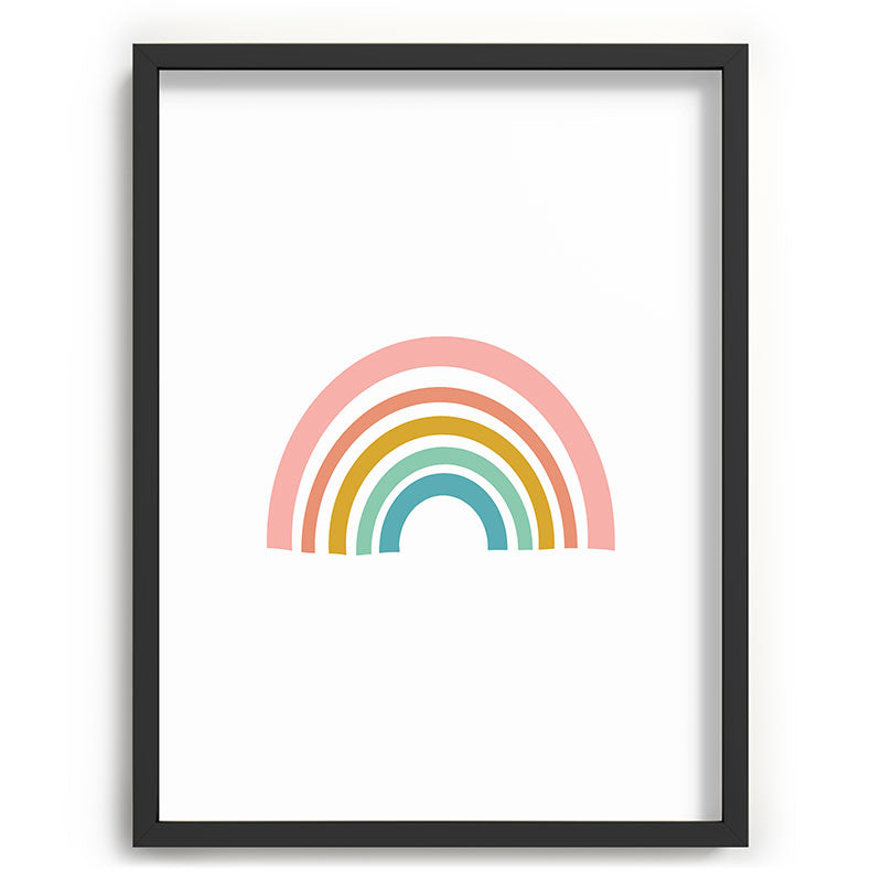 Simple Happy Rainbow Art Framed Art Print
