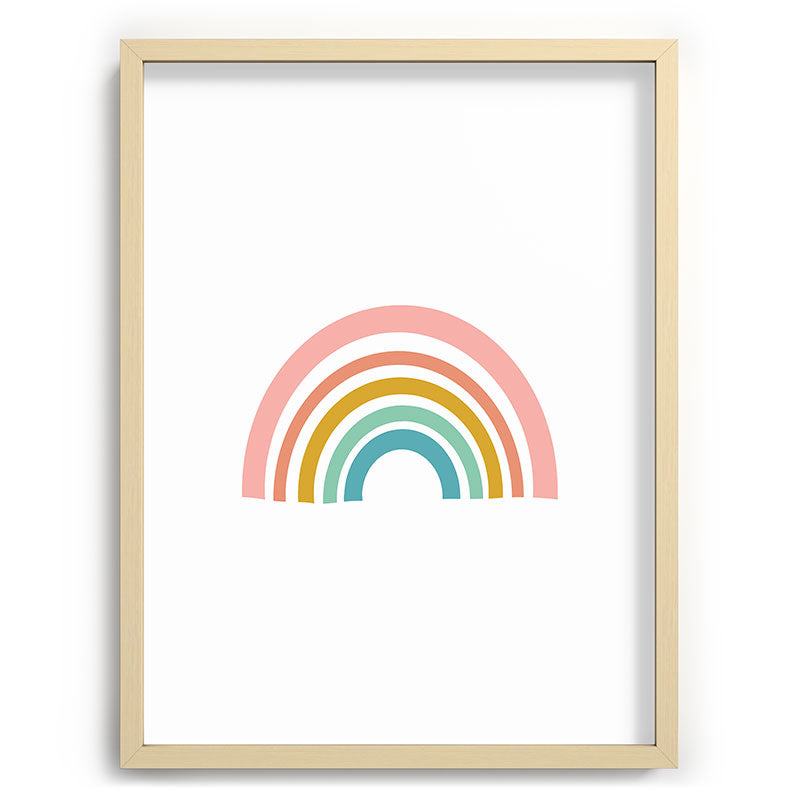 Simple Happy Rainbow Art Framed Art Print